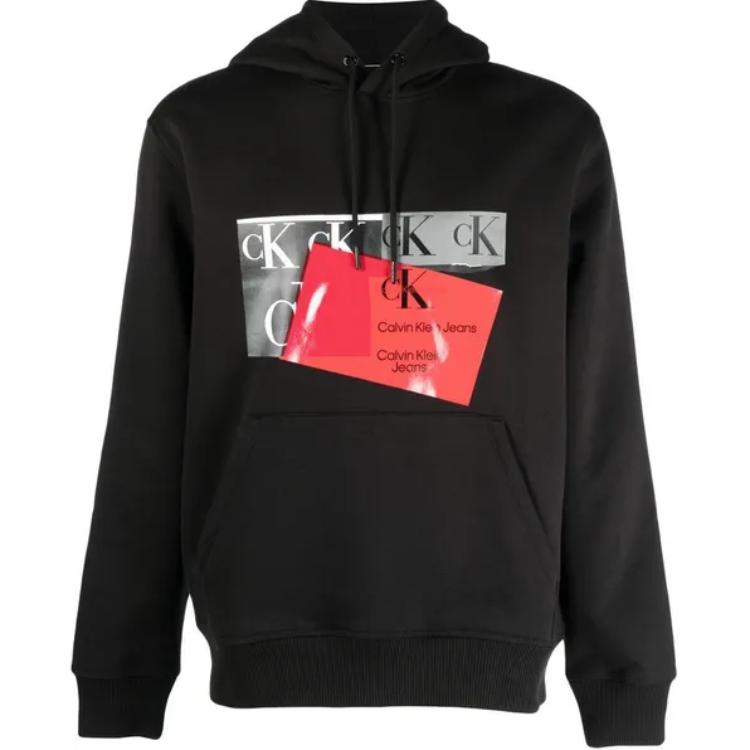Calvin Klein Logo Hoodie Long Sleeve Black J30J322674-BEH