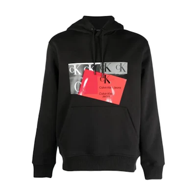 Calvin Klein Logo Hoodie Long Sleeve Black J30J322674-BEH