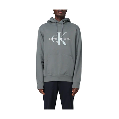 Calvin Klein Logo Hoodie Loose Fit Long Sleeve Gray J30J320805-PSL