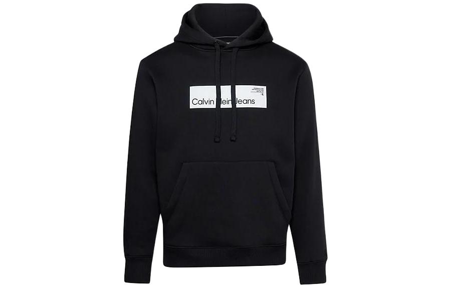 Calvin Klein Logo Hoodie Pullover Long Sleeve Black J30J324106-BEH