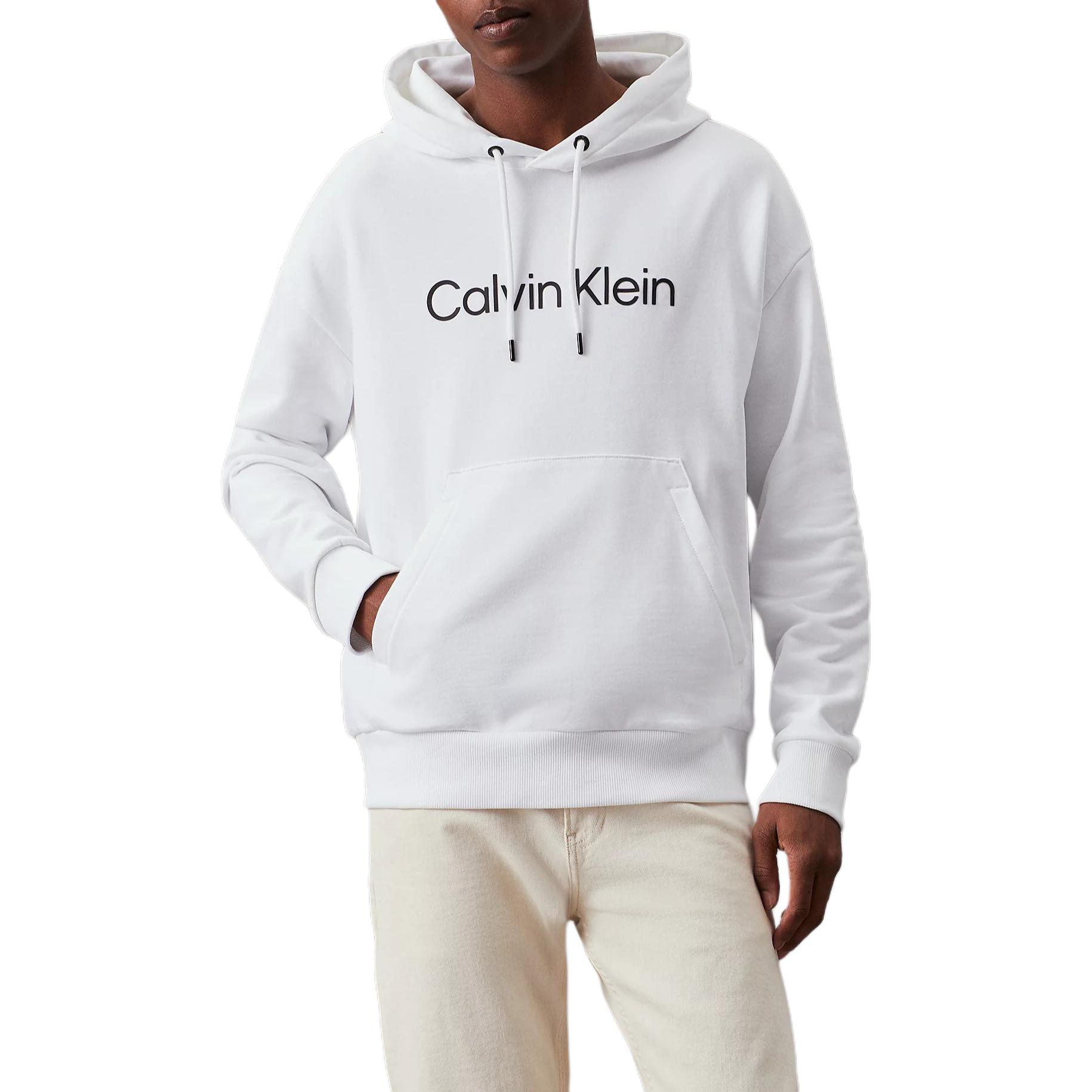 Calvin Klein Logo Hoodie White Casual Long Sleeve European Style K10K111345-YAF