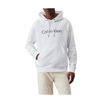 Calvin Klein Logo Hoodie White Casual Long Sleeve European Style K10K111345-YAF