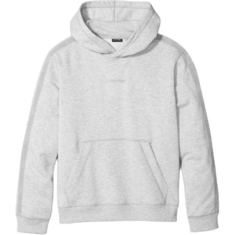 Calvin Klein Logo Kangaroo Pocket Hoodie Grey Mix GMS4W336-030