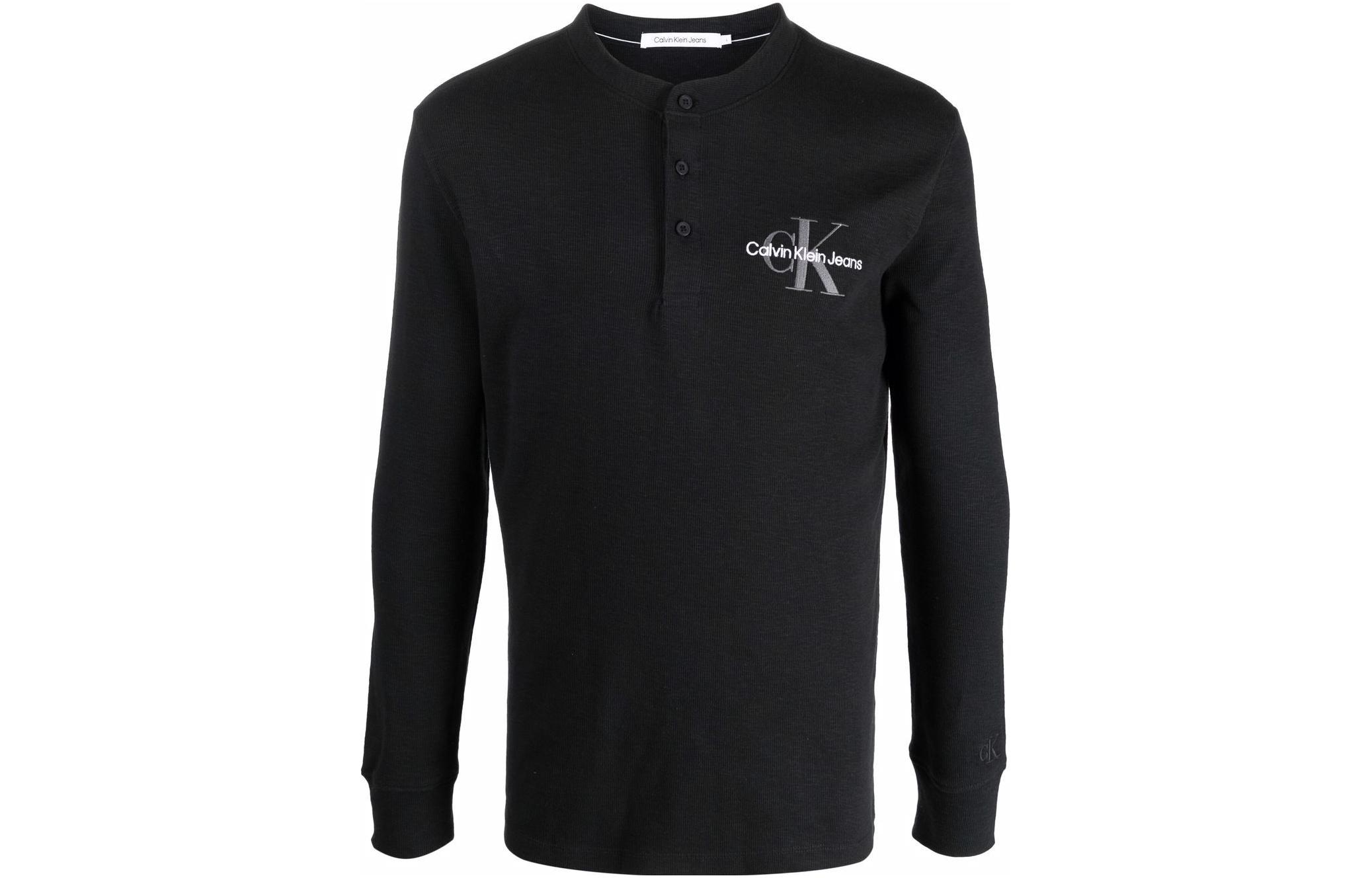 Calvin Klein Logo Print Buckle Sweater Black () J30J319898-BEH