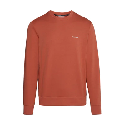 Calvin Klein Logo Print Cotton Crewneck Sweatshirt Copper Sun Men European Edition K10K109926-S0B