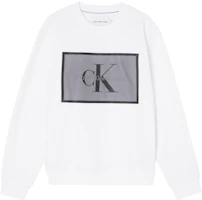 Calvin Klein Logo Print Crewneck Long-Sleeve Sweatshirt White J30J321880YAF Calvin Klein Logo Print Crewneck Long-Sleeve Sweatshirt White J30J321880YAF