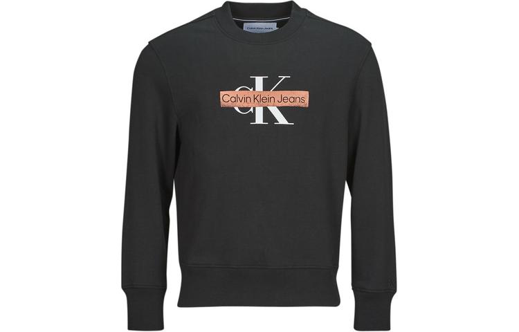 Calvin Klein Logo Print Crewneck Long Sleeve Sweatshirt Black () J30J324113-BEH