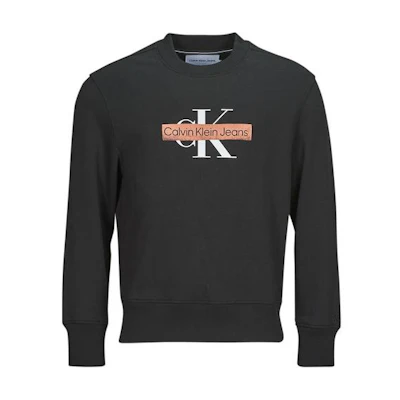 Calvin Klein Logo Print Crewneck Long Sleeve Sweatshirt Black () J30J324113-BEH