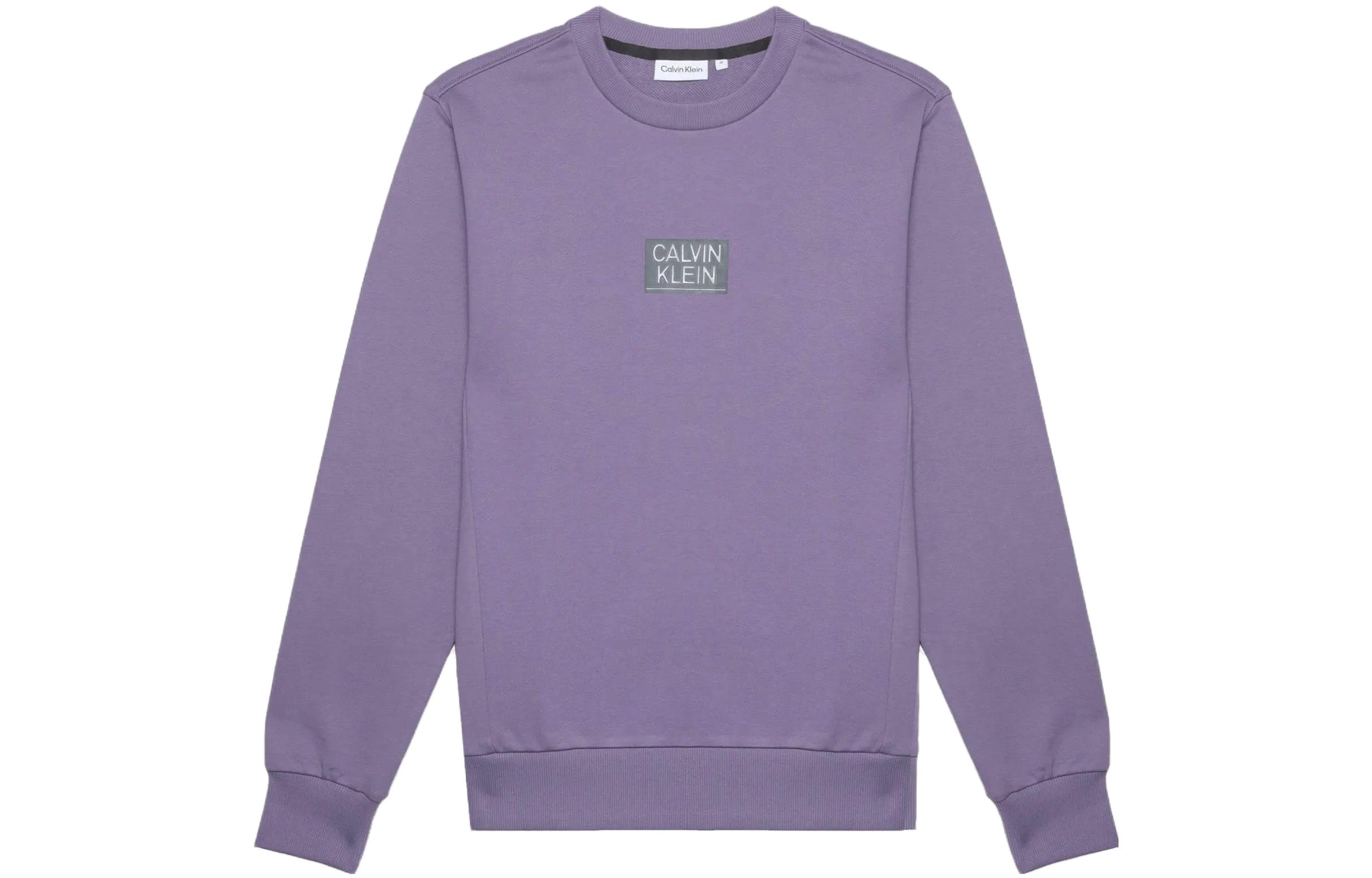 Calvin Klein Logo Print Crewneck Pullover Sweatshirt Purple - K10K111525-VA8