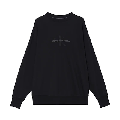 CALVIN KLEIN Logo Print Crewneck Pullover Sweatshirt for Men J324475