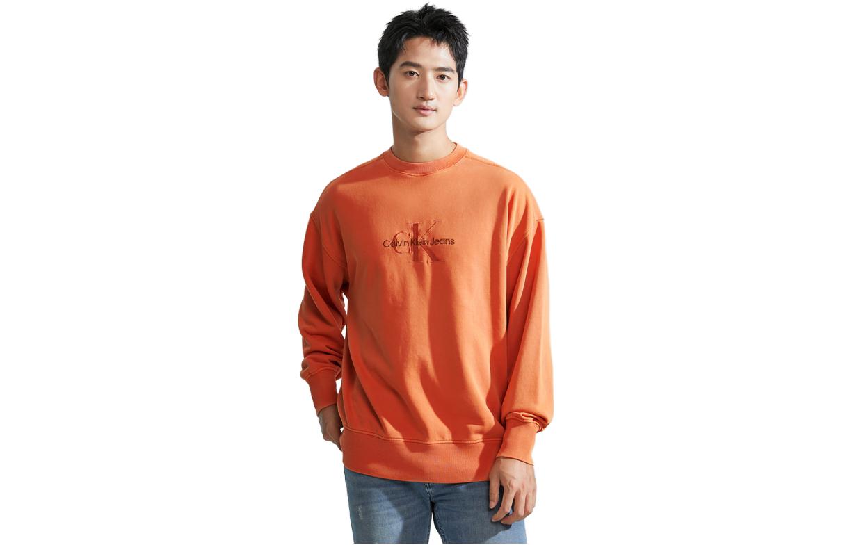 Order CALVIN KLEIN Logo Print Crewneck Pullover Sweatshirt Lelaki J324475