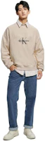 Order Calvin Klein Logo Print Crewneck Sweatshirt Beige Mens J321893-ACF