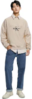 Lookbook Calvin Klein Logo Print Crewneck Sweatshirt Beige Mens J321893-ACF