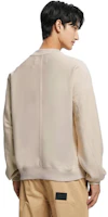 Shop Calvin Klein Logo Print Crewneck Sweatshirt Beige Mens J321893-ACF
