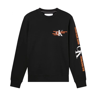 Calvin Klein Logo Print Crewneck Sweatshirt Men’s Black J30J318307BEH
