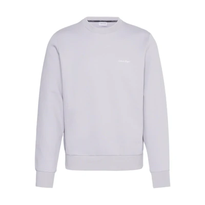 Calvin Klein Logo Print Crewneck Sweatshirt Silver Candlestick ( EU Version) K10K109926-P8N