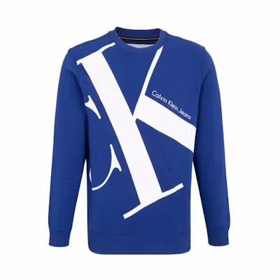 Calvin Klein Logo Print Crewneck Sweatshirt Unisex - Blue J318474-CJS