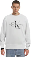Purchase Calvin Klein Logo Print Crewneck Sweatshirt White J30J319365-YAF