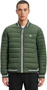 Chaqueta Bomber Verde Militar Calvin Klein con Logo Impreso. J322997 Purchase Chaqueta Bomber Verde Militar Calvin Klein con Logo Impreso. J322997