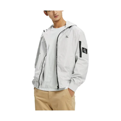 Calvin Klein Logo Print Hoodie Casual Long-Sleeve Jacket - J322581