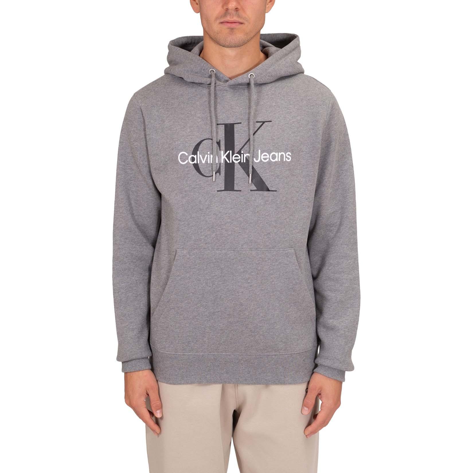 Calvin Klein Logo Print Hoodie Gray Long Sleeve J30J320934-P2D
