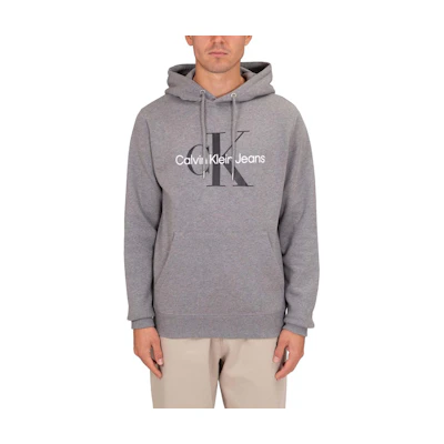Calvin Klein Logo Print Hoodie Gray Long Sleeve J30J320934-P2D