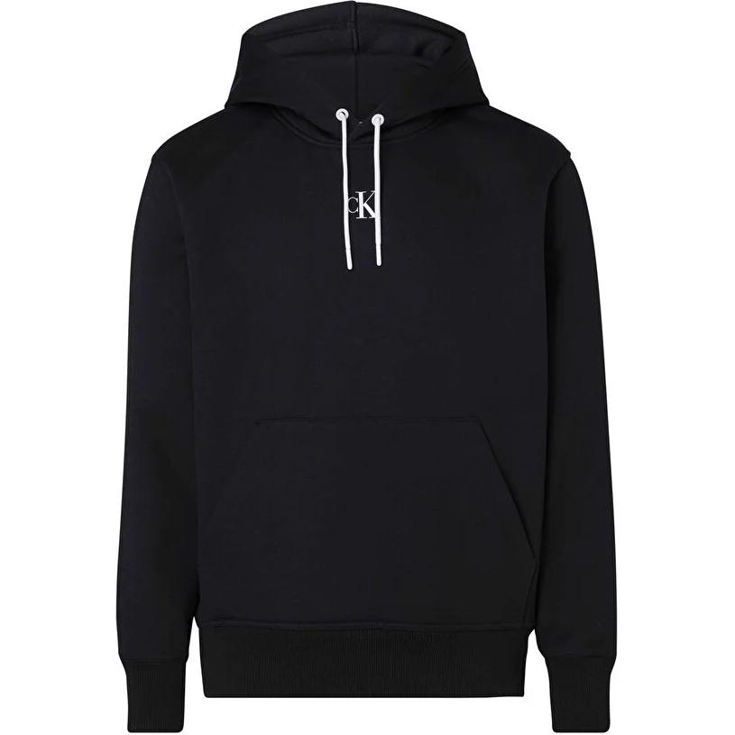 Calvin Klein Logo Print Hoodie Long Sleeve Black J30J323435BEH