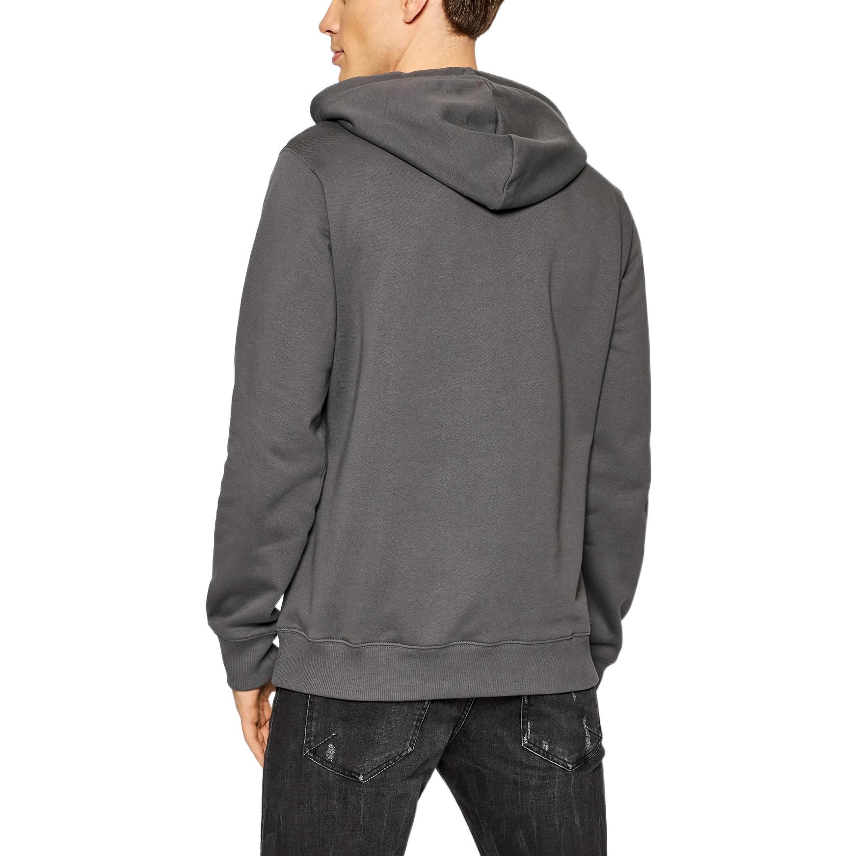 Shop 卡尔文克莱因男士灰色标志印花连帽衫 J30J314557PCK