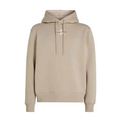 Calvin Klein Logo Print Hoodie Sweatshirt Gray Khaki J30J323749-PED