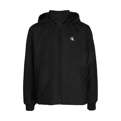 Calvin Klein Logo Print Padded Hoodie Jacket J30J322-493