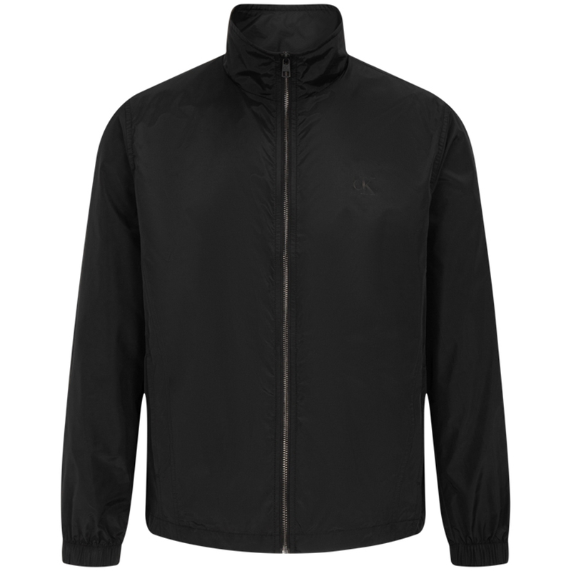 Calvin Klein Logo Print Stand Collar Jacket Black Spring Autumn J323822BEH