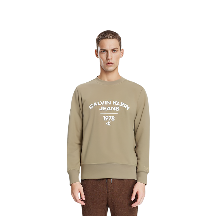 Purchase Calvin Klein 标志印花卫衣 卡其色 J30J324210-PF2