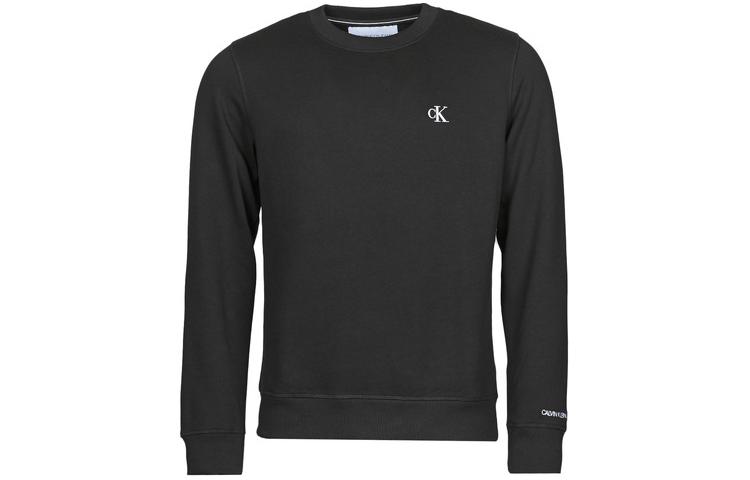 Calvin Klein Logo Printed Crewneck Loose Pullover Sweatshirt Black () J30J314536-BAE