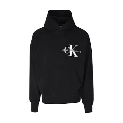 Calvin Klein Logo Printed Oversized Hoodie Black Long Sleeve Sweater J30J323431-BEH
