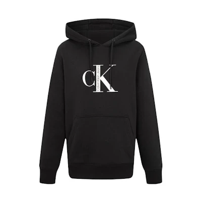 Calvin Klein Logo Printed Oversized Hoodie Unisex Black J323238-BEH