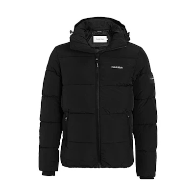 Calvin Klein Logo Printed Thick Hoodie Jacket for Men - Black K10K107485-BEH