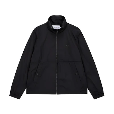 Calvin Klein Logo Stand Collar Zip-Up Jacket Black Spring Autumn Long Sleeve J320579-BEH