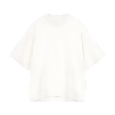 Calvin Klein Loose Fit Ivory Short-Sleeve Crewneck Sweatshirt 40608ST-100