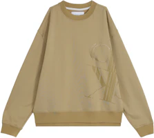 Calvin Klein Loose Fit Letter Print Double-Sided Knit Sweatshirt Beige J322661 Calvin Klein Loose Fit Letter Print Double-Sided Knit Sweatshirt Beige J322661