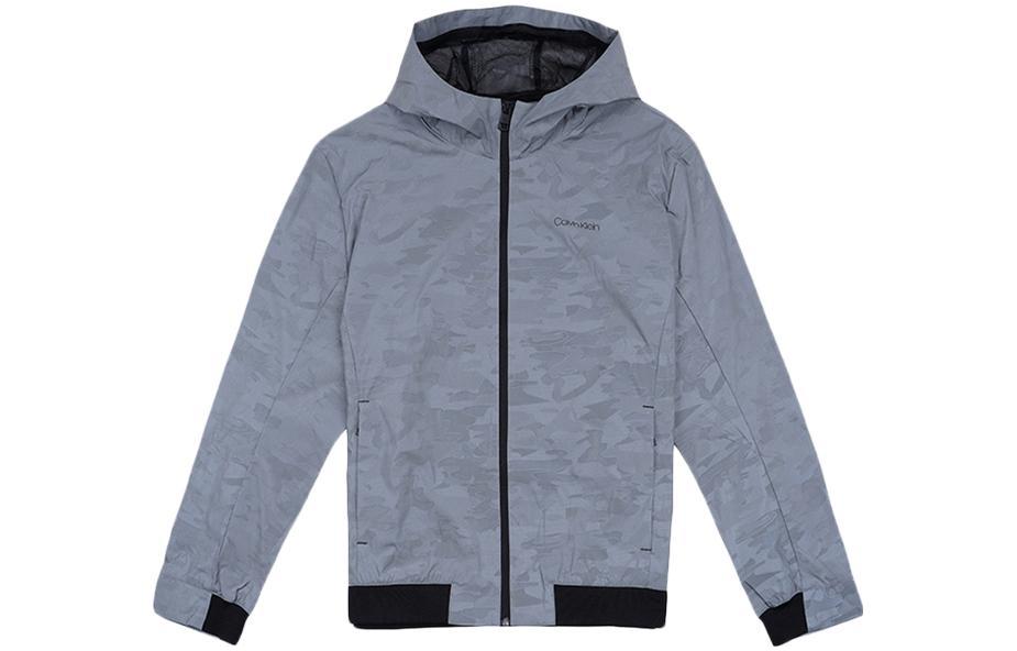 Calvin Klein Loose Fit Zip-Up Hoodie Jacket - Gray 40VM523-041