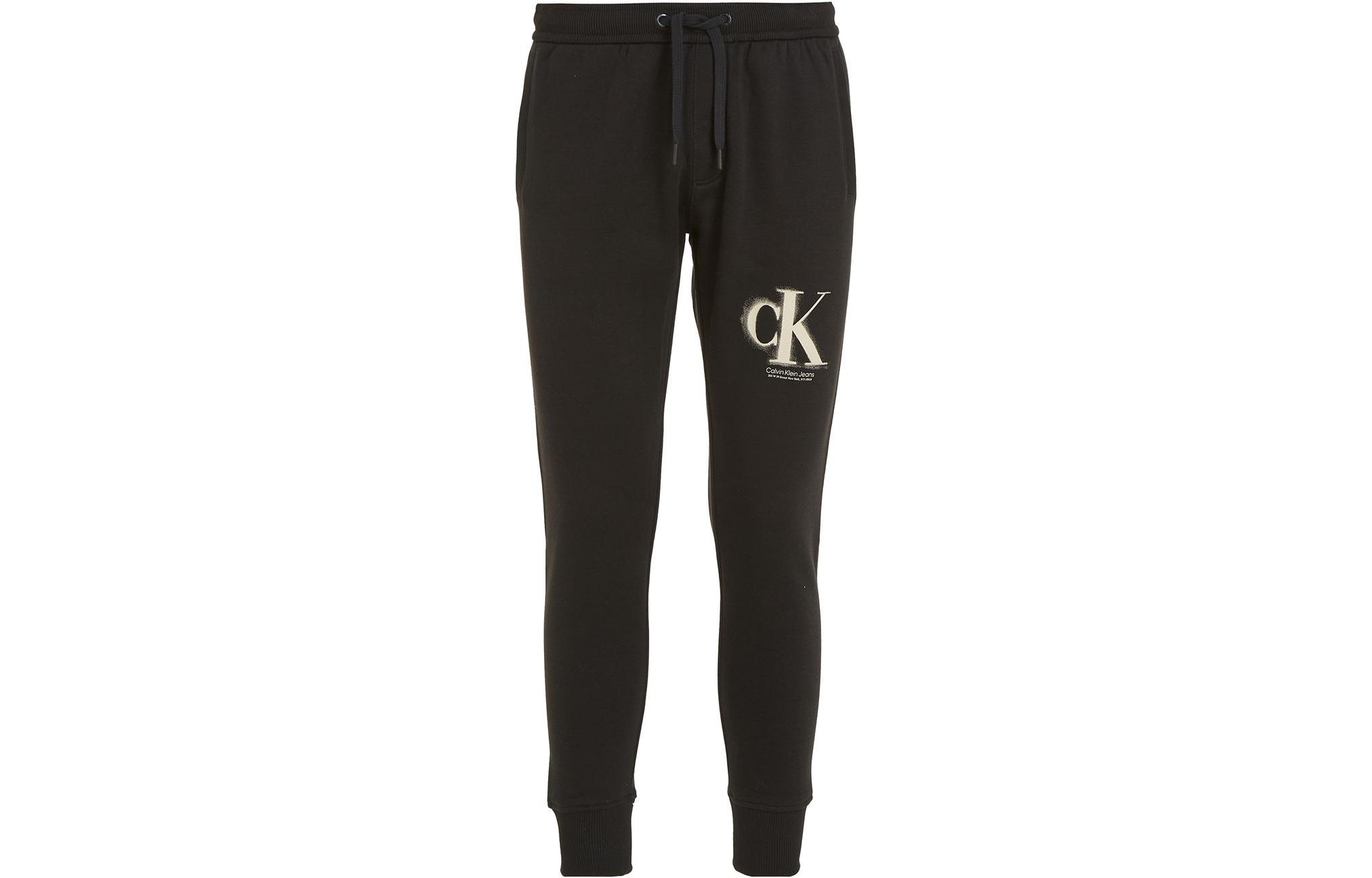 Calvin Klein Mid-Rise Drawstring Jogger Pants  Black Fitness Wear J30J322917