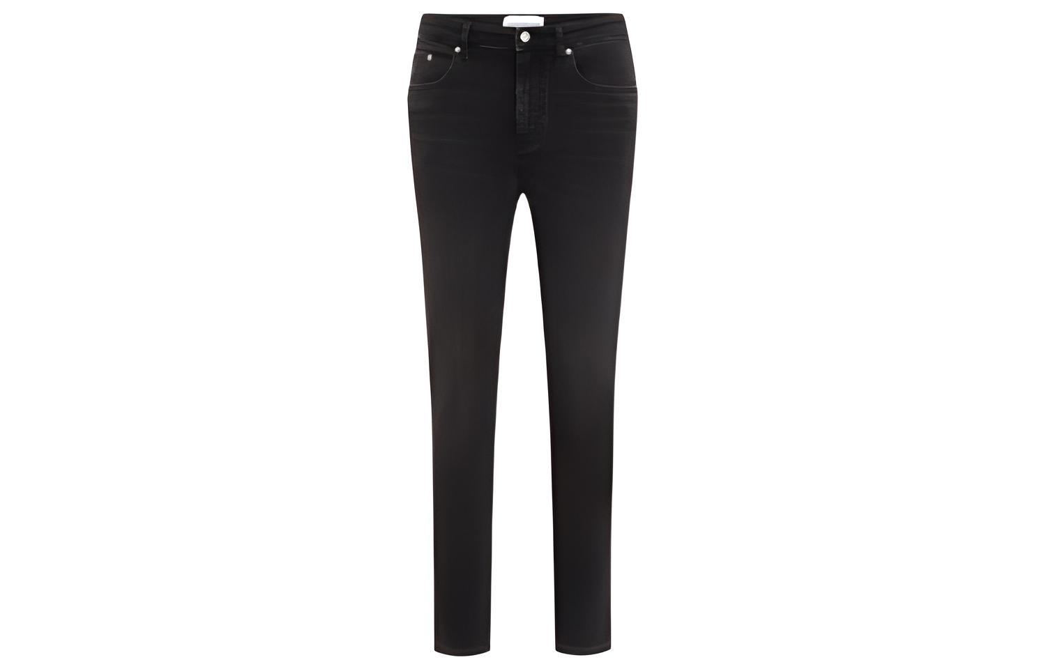Calvin Klein Mid-Rise Slim Fit Zipper Jeans  Denim Black. J320671