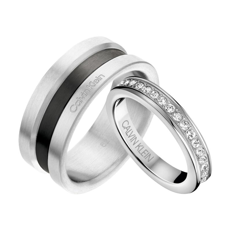 CALVIN KLEIN Midnight Star Crystal Ring Unisex Couple Design. 35000061CPKJ