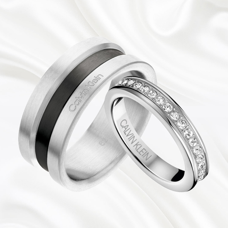 Sizing CALVIN KLEIN Midnight Star Crystal Ring Unisex Couple Design. 35000061CPKJ