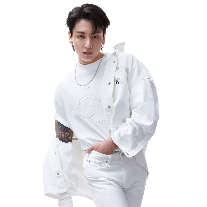 Calvin Klein Minimalist  Straight Cotton Denim Jeans White J325404 圖 5