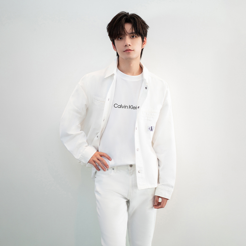 Calvin Klein Minimalist  Straight Cotton Denim Jeans White J325404 圖 7