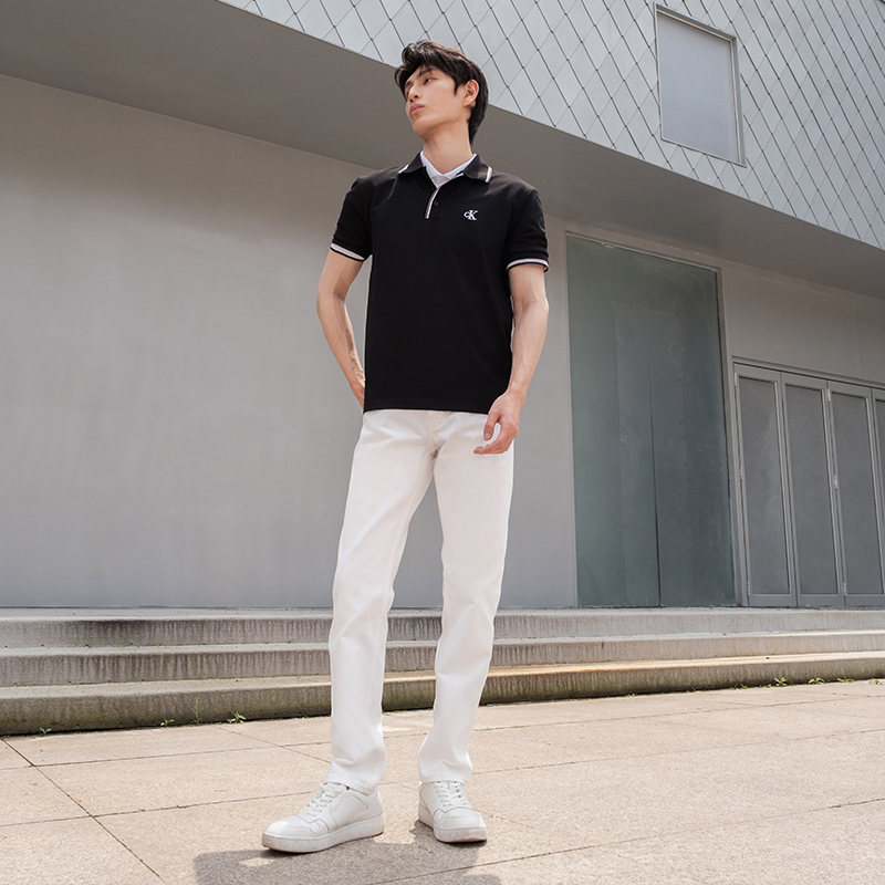 Calvin Klein Minimalist  Straight Cotton Denim Jeans White J325404 圖 8