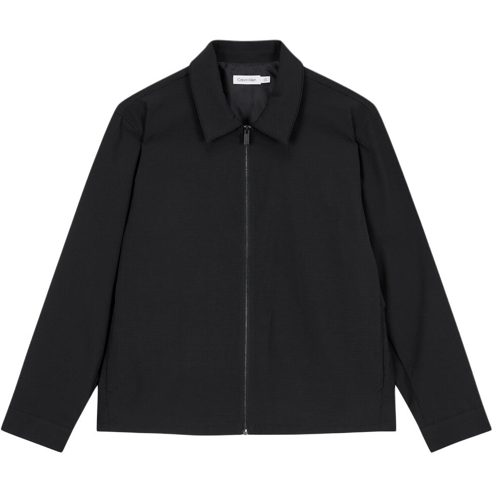 Calvin Klein Minimalist Black Zip-Up Jacket Long Sleeve Casual Wear 40BM506-BAE