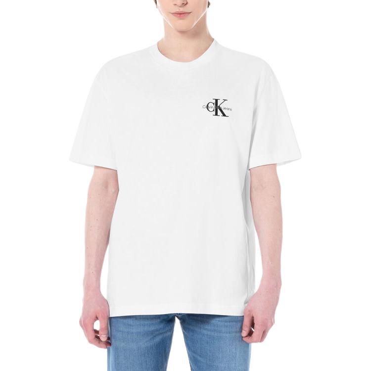 Shop Camiseta Unisex Calvin Klein Minimalista Manga Corta Blanca Casual. J325510-YAF