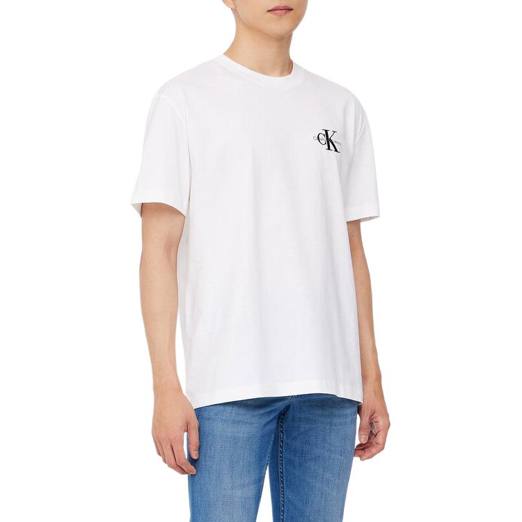 Sizing Camiseta Unisex Calvin Klein Minimalista Manga Corta Blanca Casual. J325510-YAF